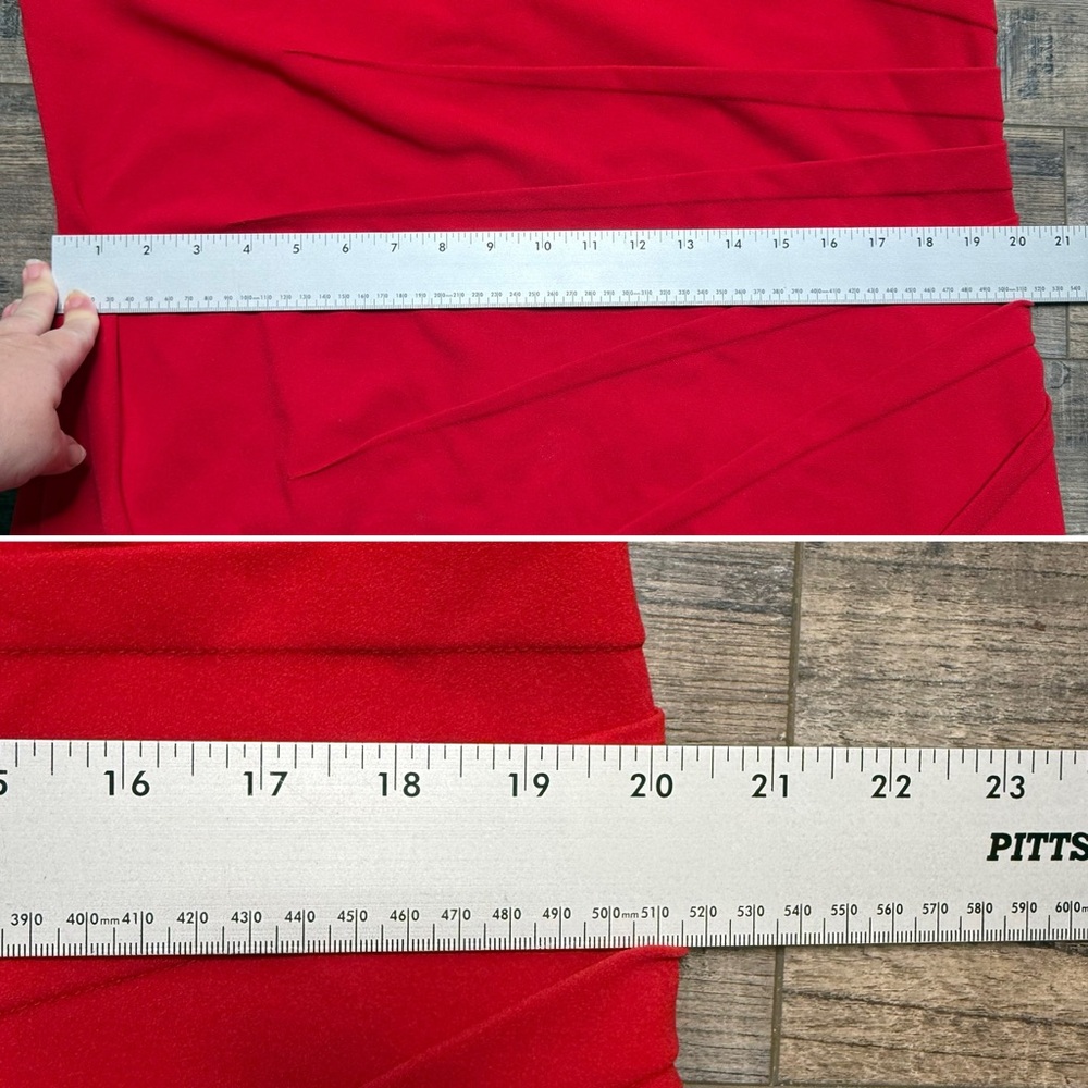 Calvin Klein Vibrant Red Starburst Sleeveless Midi Dress Women's Plus Size 14W - Picture 6 of 8